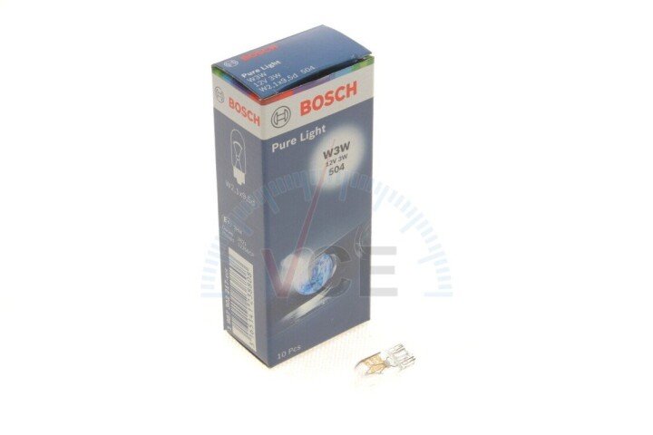 Автолампа pure light w3w w2,1x9,5d 3 w BOSCH 1987302217 (фото 1)