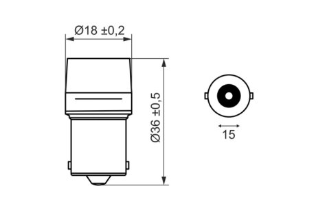 Автолампа 24V 0.95W BA15s LED Retrofit BOSCH 1 987 302 652