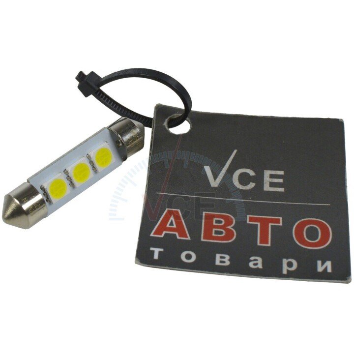 Автолампа c5w 12v 2.5w sv8.5-8 eco led ws (пальчик 35mm) BOSCH 1987302880 (фото 1)