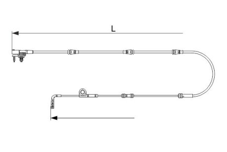 Датчик износа тормозных колодок (задних) Land Rover Defender/Discovery/Range Rover 12- (L=975mm) BOSCH 1 987 473 629