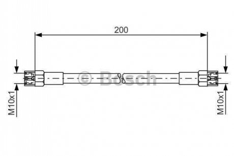 Тормозной шланг (задний) bmw 3 (e21/e30/e36)/5 (e12/e28/e34)/6 (e24)/7 (e23)/volvo 850/c70/s70 -05 (r) BOSCH 1 987 476 062