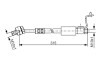 Ford шланг гальмівний пров. лев.escort 98- BOSCH 1987476812 (фото 1)