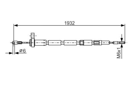 Volvo трос ручного тормоза 240-260 75- BOSCH 1987477346