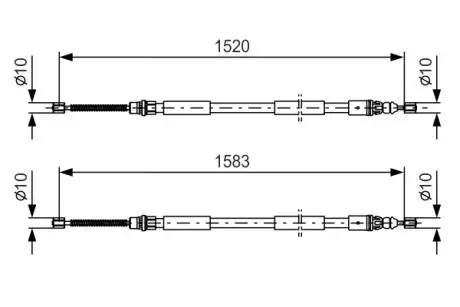 Бош трос ручного тормоза. renault espace iii -02 BOSCH 1987477616