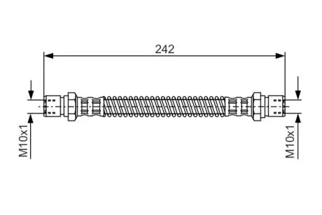Шланг тормозов. задн. лев. daewoo rezzo BOSCH 1987481316