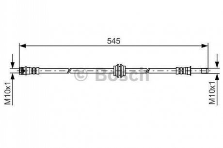 Db гальмівний шланг передній vito 03- BOSCH 1987481454 (фото 1)