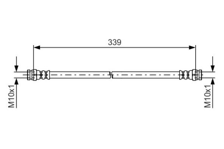 Шланг тормоз. зад. mitsubishi l200 -07 BOSCH 1987481578