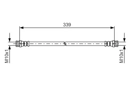 Шланг тормоз. зад. mitsubishi l200 -07 BOSCH 1987481578