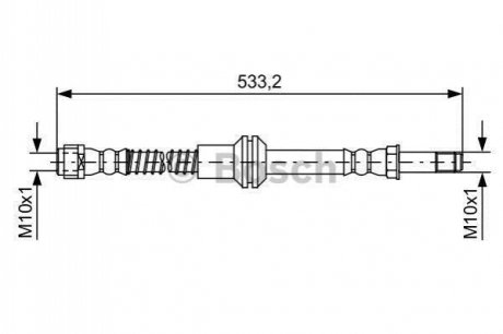 Гальмівний шланг передн. w212, c218 BOSCH 1987481609 (фото 1)