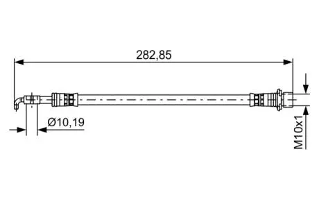 Шланг тормоз. зад. Toyota Yaris -11 BOSCH 1987481643