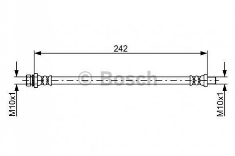 Шланг тормоз. задний kia magentid i-05 BOSCH 1987481895 (фото 1)