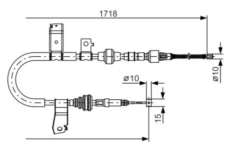 Бош трос тормоз. зад. пров. honda cr-v -02 BOSCH 1987482086