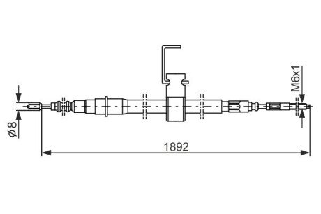 Трос, стояночная тормозная система BOSCH 1 987 482 106