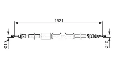 Трос ручного тормоза BOSCH 1987482109