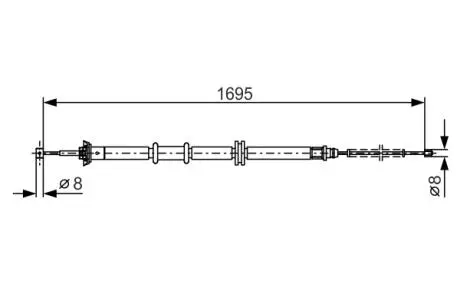 Трос ручного тормоза BOSCH 1987482205