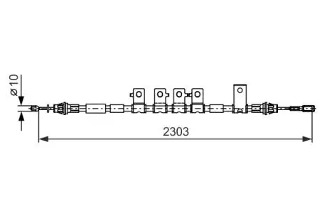 Fiat трос тормозной задн. пров. freemont 11- BOSCH 1987482403