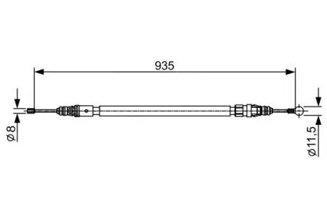 Трос, стояночная тормозная система BOSCH 1 987 482 430