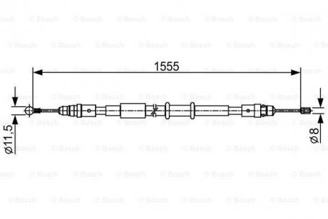 Трос ручного тормоза BOSCH 1987482552 (фото 1)