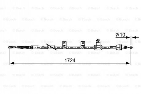 Трос, стояночная тормозная система BOSCH 1 987 482 619 (фото 1)