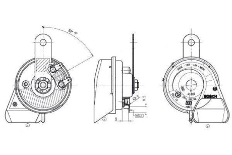 Звуковой сигнал BOSCH 9 320 335 207 (фото 1)