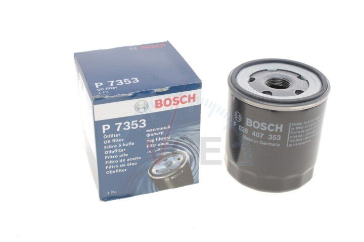 Фильтр масляный citroen berlingo/c3/c4/c5 1.9d/2.0hdi 98-05/1.2 puretech 14-/jumper 2.0-2.2hdi 01- BOSCH F026407353 (фото 1)