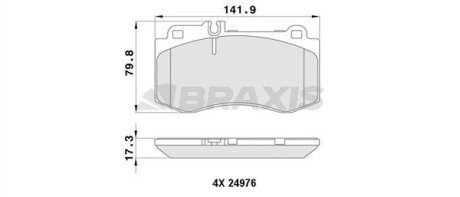 Тормозные колодки комплект BRAXIS AA0440