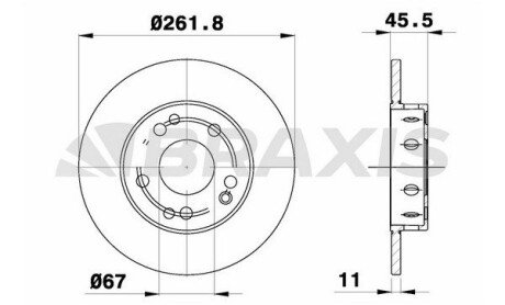 Диск тормозной BRAXIS AE0470