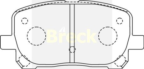 Комплект гальмівних колодок, дискове гальмо BRECK 23836 00 701 00