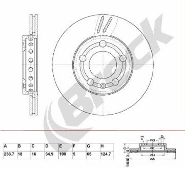 Тормозной диск BRECK BR 309 VA100