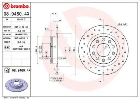 Гальмівні диски BREMBO 08.9460.4X