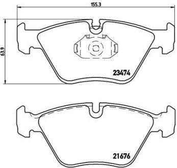 Комплект тормозных колодок, дисковый тормоз BREMBO P 06 042