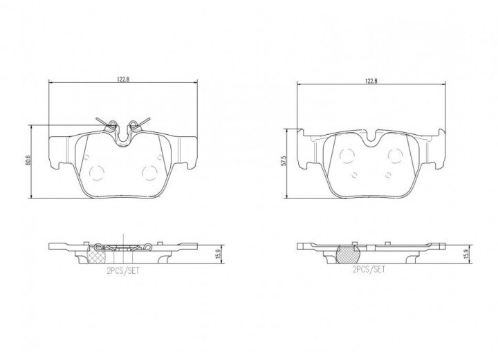 Гальмівні колодки BREMBO P 06 117 (фото 1)