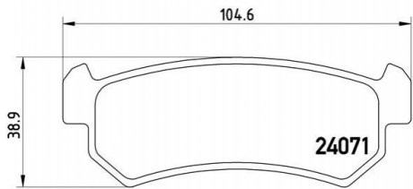 Комплект тормозных колодок, дисковый тормоз BREMBO P 10 001 (фото 1)