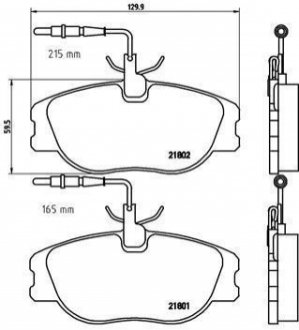 Комплект тормозных колодок, дисковый тормоз BREMBO P 23 061 (фото 1)