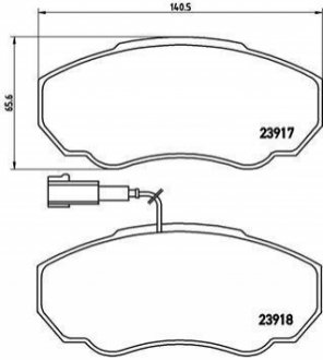 Комплект тормозных колодок, дисковый тормоз BREMBO P 23 091 (фото 1)