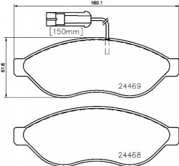 Комплект тормозных колодок, дисковый тормоз BREMBO P 23 143