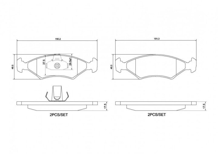 До-кт перед. гальм. колодок ford escort/fiesta/sierra/mazda 121 1.25-2.3d 83- BREMBO P 24 043 (фото 1)