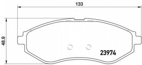 Комплект тормозных колодок, дисковый тормоз BREMBO P 24 048 (фото 1)