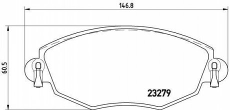Комплект тормозных колодок, дисковый тормоз BREMBO P 24 060 (фото 1)