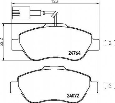 Тормозные колодки BREMBO P 24 150 (фото 1)