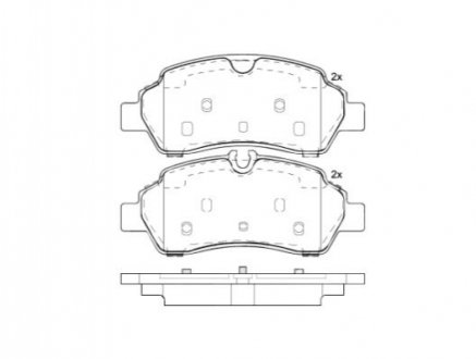Комплект гальмівних колодок, дискове гальмо BREMBO P 24 209 (фото 1)