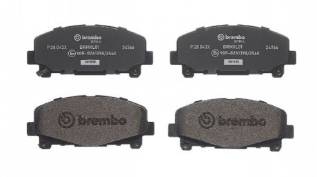 Комплект тормозных колодок, дисковый тормоз BREMBO P 28 043X