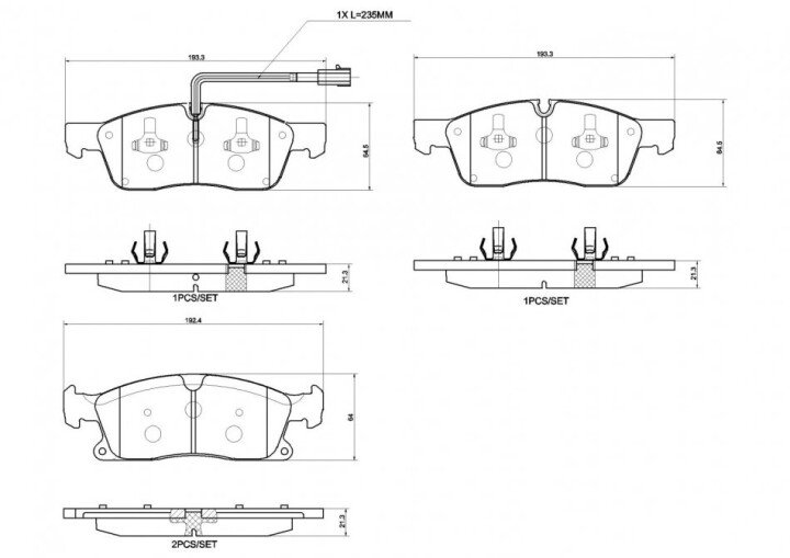 Тормозные колодки BREMBO P 48 001 (фото 1)