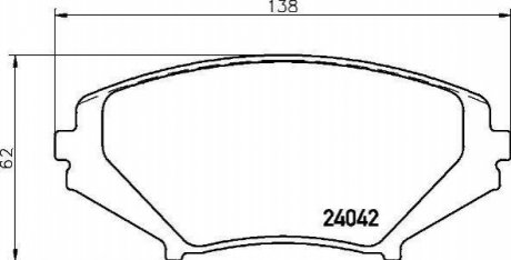 Комплект тормозных колодок, дисковый тормоз BREMBO P 49 034 (фото 1)