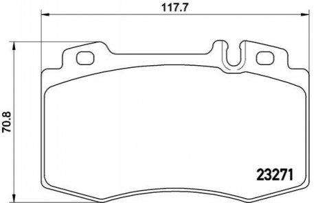 Комплект тормозных колодок, дисковый тормоз BREMBO P 50 041 (фото 1)