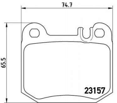 Комплект тормозных колодок, дисковый тормоз BREMBO P 50 043 (фото 1)