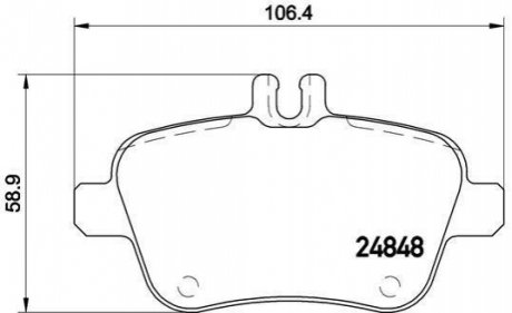 Комплект тормозных колодок, дисковый тормоз BREMBO P 50 091 (фото 1)