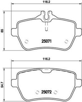 Комплект тормозных колодок, дисковый тормоз BREMBO P 50 103