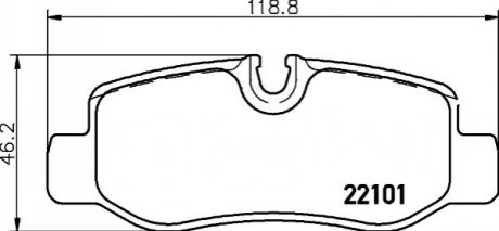 Комплект тормозных колодок, дисковый тормоз BREMBO P 50 126 (фото 1)