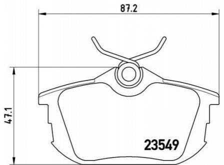 Комплект тормозных колодок, дисковый тормоз BREMBO P 54 023 (фото 1)